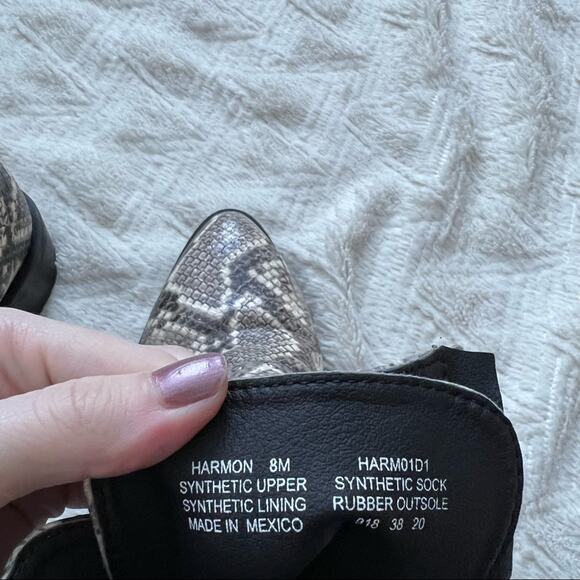 Steven by Steve Madden Harmon Snakeskin Triple Buckle Boots - Picture 11 of 11